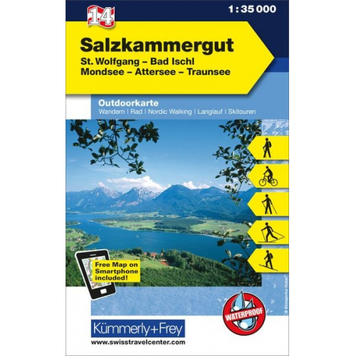 KuF Österreich Outdoorkarte 14 Salzkammergut 1 : 35 000