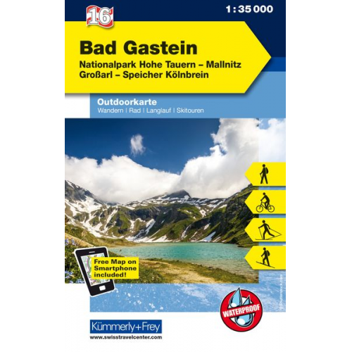 KuF Österreich Outdoorkarte 16 Bad Gastein 1 : 35 000