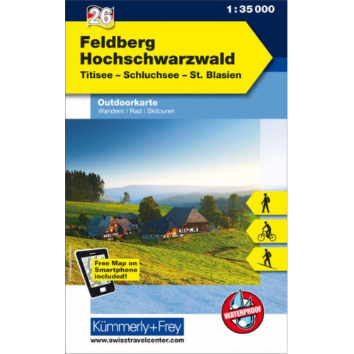 KuF Deutschland Outdoorkarte 26 Feldberg - Hochschwarzwald