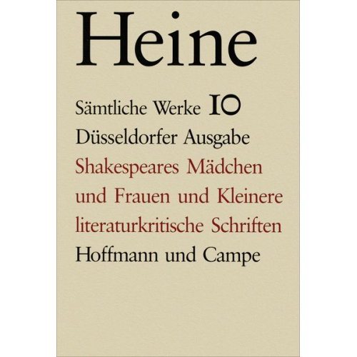 Heinrich Heine - Heine, H: Saemtl. Werke 10