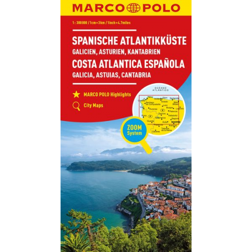 MARCO POLO Regionalkarte Spanische Atlantikküste 1:300.000