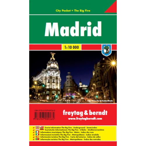 Madrid, Stadtplan 1:10.000, City Pocket + The Big Five