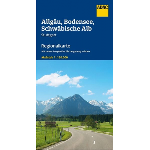 ADAC Regionalkarte 15 Allgäu, Bodensee, Schwäbische Alb 1:150.000