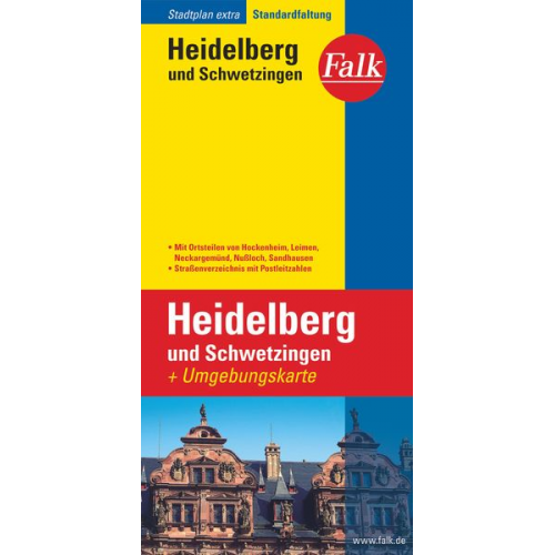 Falk Stadtplan Extra Standardfaltung Heidelberg