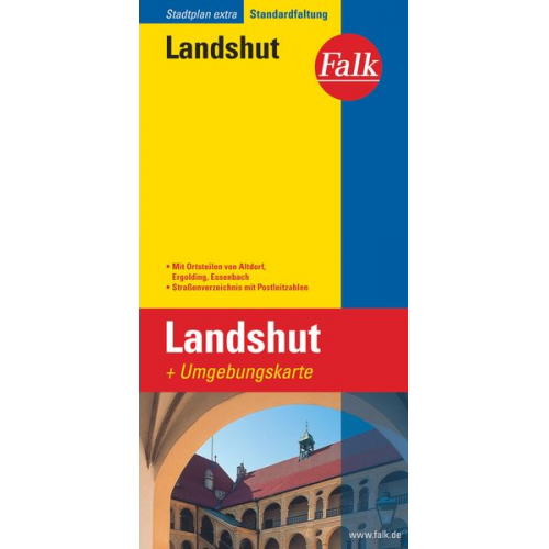 Falk Stadtplan Extra Standardfaltung Landshut 1 : 17 500