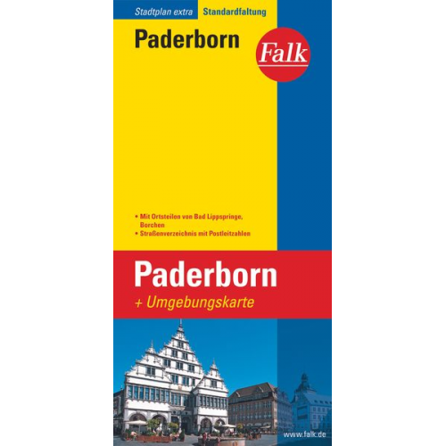 Falk Stadtplan Extra Standardfaltung Paderborn