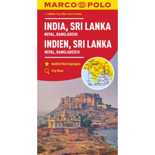 Marco Polo - MARCO POLO Kontinentalkarte Indien, Sri Lanka 1:2 500 000