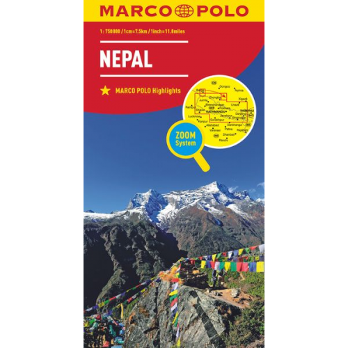 MARCO POLO Länderkarte Nepal