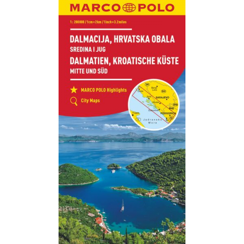 Marco Polo - MARCO POLO Karte HR Dalmatien, Kroatische Küste 1: 200 000