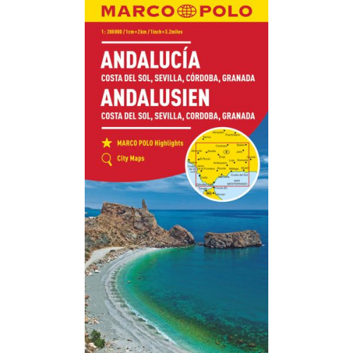 Marco Polo - MARCO POLO Regionalkarte Spanien: Andalusien, Costa del Sol 1:200 000