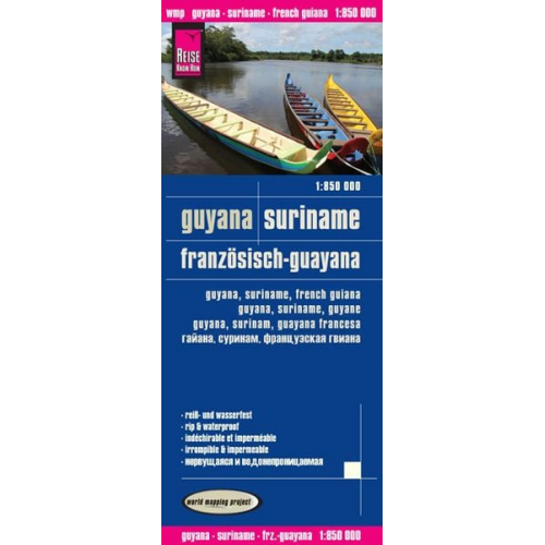 Reise Know-How Verlag Reise Know-How Verlag Peter Rump - Reise Know-How Landkarte Guyana, Suriname, Französisch-Guayana (1:850.000)