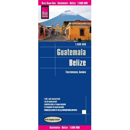 Reise Know-How Verlag Peter Rump - Reise Know-How Landkarte Guatemala, Belize (1:500.000)