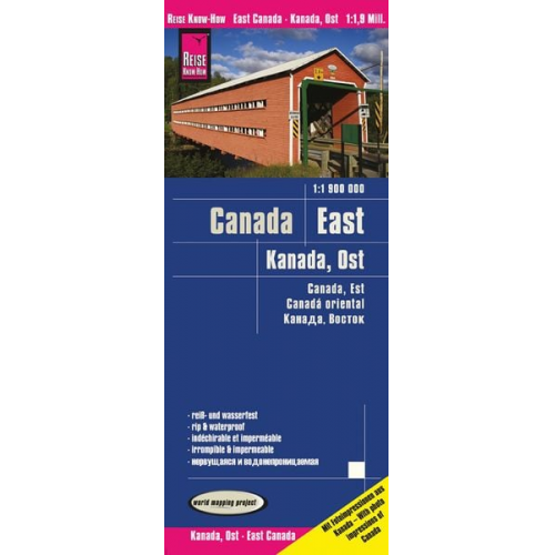 Reise Know-How Verlag Peter Rump GmbH - Reise Know-How Landkarte Kanada Ost / East Canada (1:1.900.000)