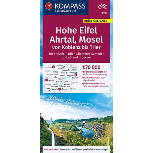 KOMPASS Fahrradkarte 3059 Hohe Eifel, Koblenz, Rhein-Westerw