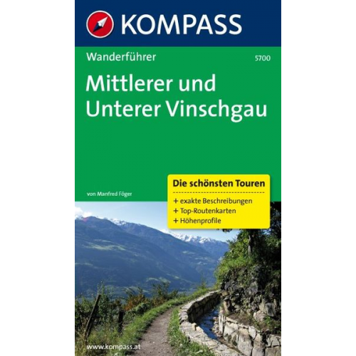 Manfred Föger - KOMPASS Wanderführer Mittlerer und Unterer Vinschgau