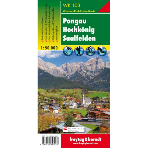 Pongau, Hochkönig, Saalfelden 1 : 50 000. WK 103