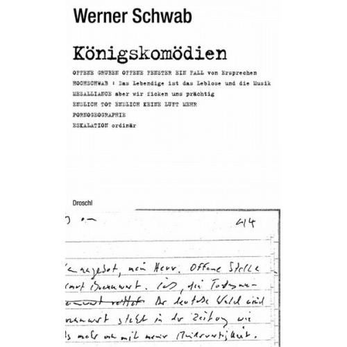 Werner Schwab - Königskomödien