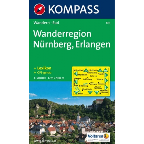 Wanderregion Nürnberg Erlangen 1 : 50 000