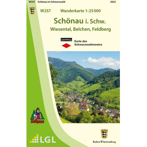 LGL - W257 Wanderkarte 1:25 000 Schönau im Schwarzwald