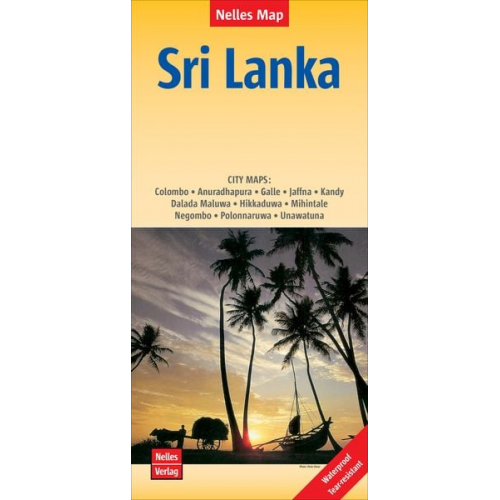 Nelles Map Sri Lanka Polyart-Ausgabe 1:500.000