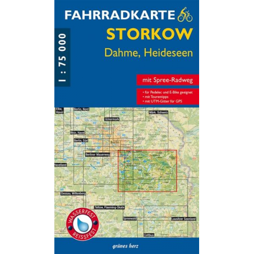 Fahrradkarte Storkow, Dahme, Heideseen