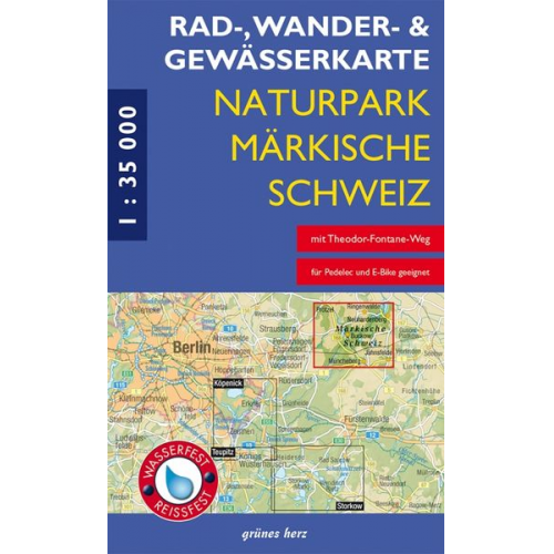 Rad-, Wander- und Gewässerkarte Naturpark Märkische Schweiz