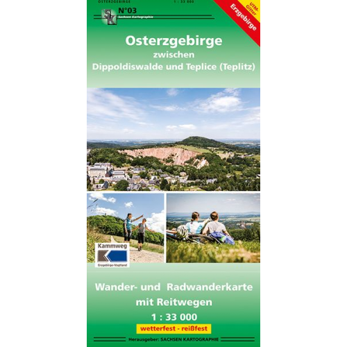 Osterzgebirge zwischen Dippoldiswalde und Teplice 1 : 33 000