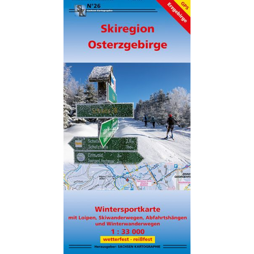 Wintersportkarte Skiregion Osterzgebirge