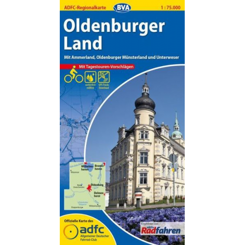 ADFC-Regionalkarte Oldenburger Land mit Tagestouren-Vorschlä