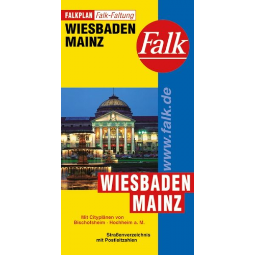 Falk Stadtplan Falkfaltung Wiesbaden / Mainz 1 : 23 000