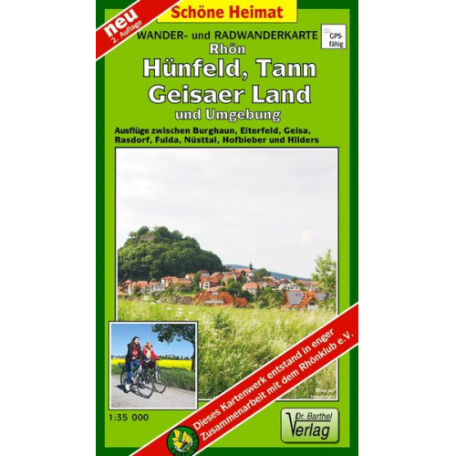 Verlag Barthel - Rhön, Hünfeld, Tann, Geisaer Land und Umgebung 1 : 35 000 Radwander- und Wanderkarte