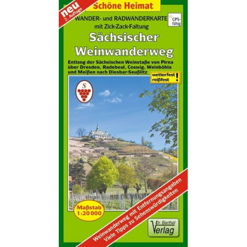 Verlag Barthel - Wander- und Radwanderkarte Sächsischer Weinwanderweg 1:20 000