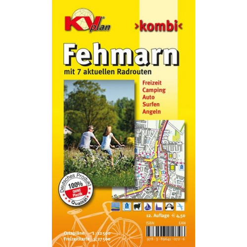 Sascha René Tacken - Fehmarn, KVplan, Radkarte/Freizeitkarte/Stadtplan, 1:27.500 / 1:12.500