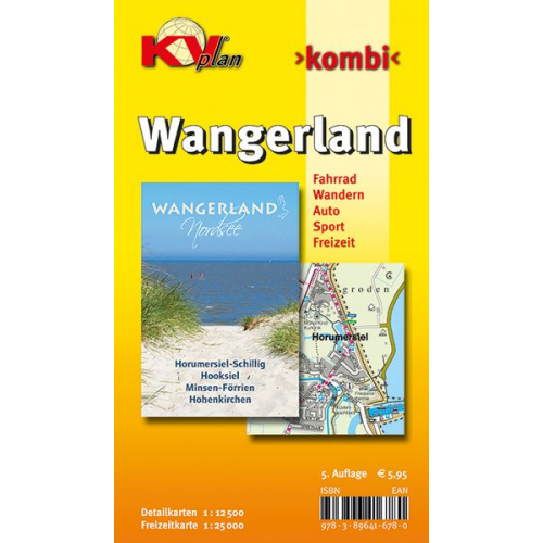 Sascha René Tacken - Wangerland (Horumersiel-Schillig, Hooksiel, Minsen-Förrien, Hohenkirchen), KVplan, Radkarte/Freizeitkarte/Stadtplan, 1:25.000 / 1:12.500