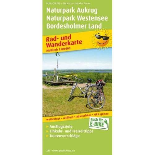 Naturpark Aukrug - Naturpark Westensee - Bordesholmer Land. Rad- und Wanderkarte 1 : 60 000