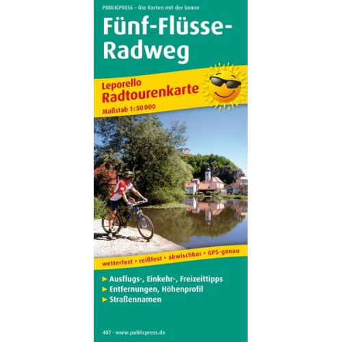 Fünf-Flüsse-Radweg 1 : 50 000