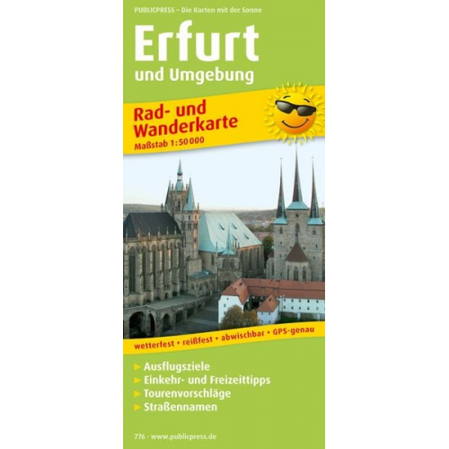 Rad- und Wanderkarte Erfurt und Umgebung 1:50 000