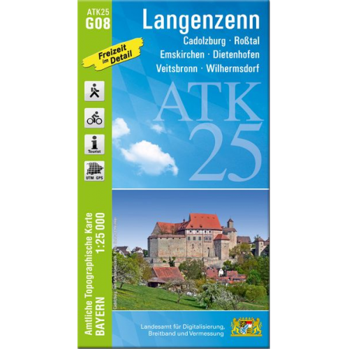 ATK25-G08 Langenzenn (Amtliche Topographische Karte 1:25000)