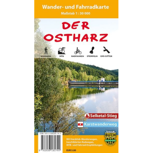 Ostharz 1 : 30 000 Wander- und Fahrradkarte