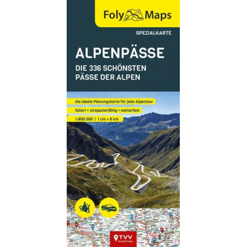 FolyMaps Alpenpässe 1:800 000 Spezialkarte