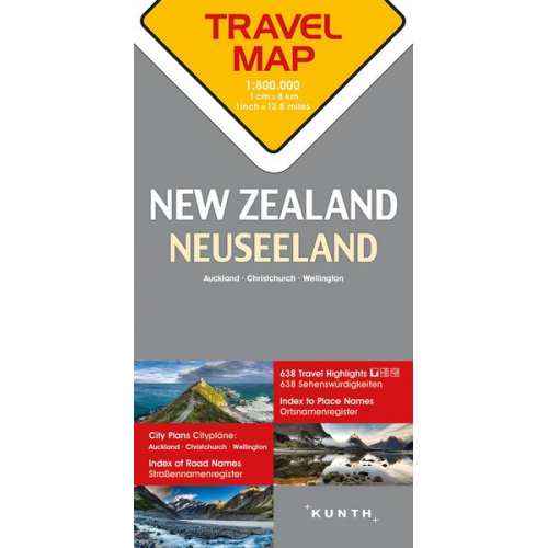 Reisekarte Neuseeland 1:800.000
