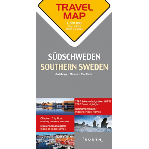 KUNTH TRAVELMAP Südschweden 1:300.000