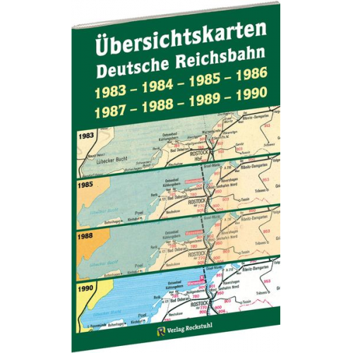 Übersichtskarten der DEUTSCHEN REICHSBAHN 1983-1984-1985-1986-1987-1988-1989-1990