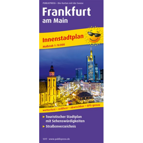 Frankfurt am Main Innenstadtplan 1 : 16 000