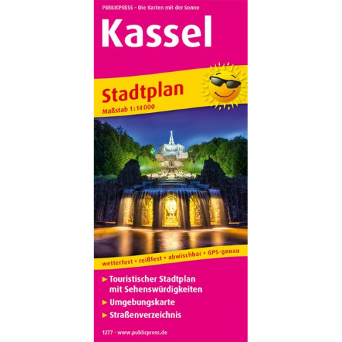 Kassel. Stadtplan 1:14 000