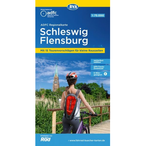 ADFC-Regionalkarte Schleswig Flensburg, 1:75.000, mit Tagestourenvorschlägen, reiß- und wetterfest, E-Bike-geeignet, GPS-Tracks Download