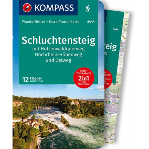 Walter Theil - KOMPASS Wanderführer Schluchtensteig, mit Hotzenwaldquerweg, Hochrhein-Höhenweg und Ostweg, 12 Tagesetappen