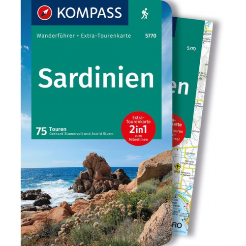 Gerhard Stummvoll Astrid Sturm - KOMPASS Wanderführer Sardinien, 75 Touren mit Extra-Tourenkarte