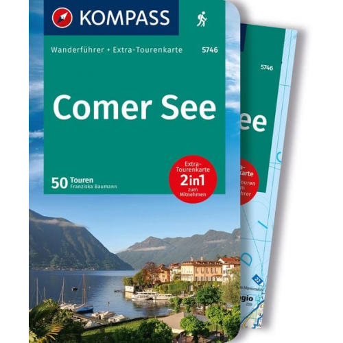 Franziska Baumann - KOMPASS Wanderführer Comer See, 50 Touren mit Extra-Tourenkarte