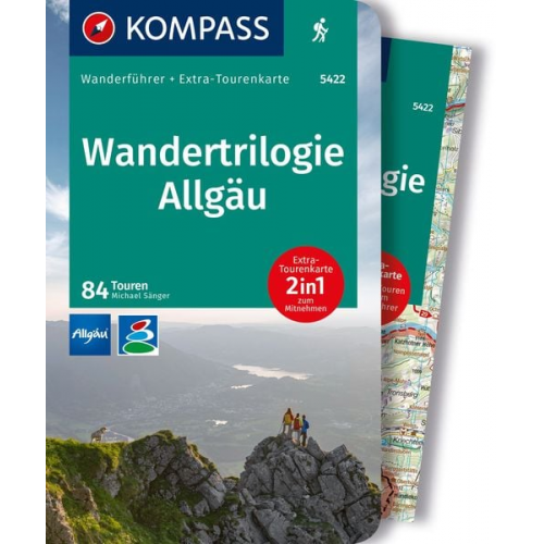 Michael Sänger - KOMPASS Wanderführer Wandertrilogie Allgäu, 84 Touren mit Extra-Tourenkarte